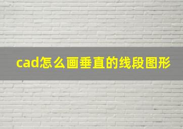 cad怎么画垂直的线段图形