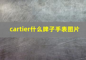 cartier什么牌子手表图片