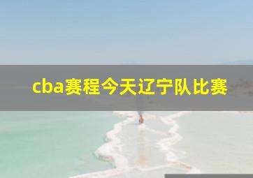 cba赛程今天辽宁队比赛