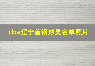 cba辽宁首钢球员名单照片