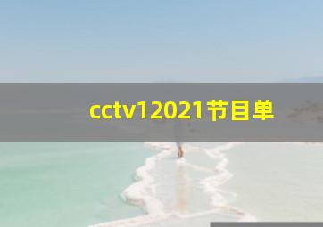 cctv12021节目单