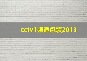 cctv1频道包装2013