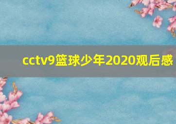 cctv9篮球少年2020观后感