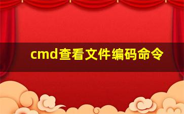 cmd查看文件编码命令