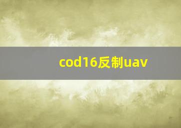 cod16反制uav