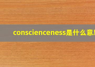 conscienceness是什么意思