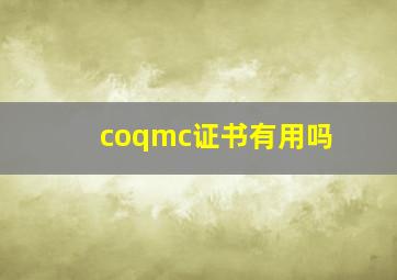 coqmc证书有用吗