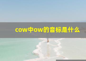 cow中ow的音标是什么