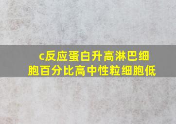 c反应蛋白升高淋巴细胞百分比高中性粒细胞低