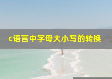 c语言中字母大小写的转换