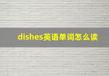 dishes英语单词怎么读