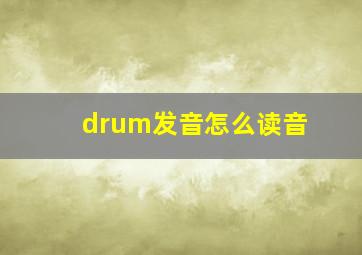 drum发音怎么读音