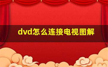 dvd怎么连接电视图解