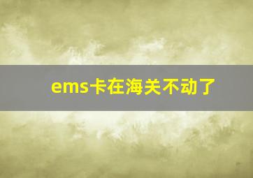 ems卡在海关不动了