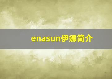 enasun伊娜简介