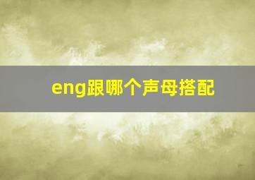 eng跟哪个声母搭配