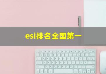 esi排名全国第一