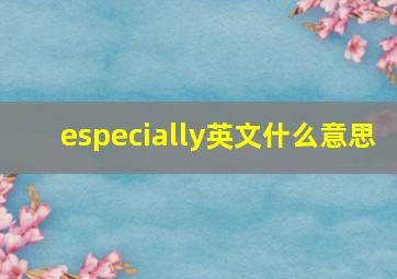 especially英文什么意思