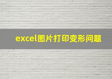 excel图片打印变形问题