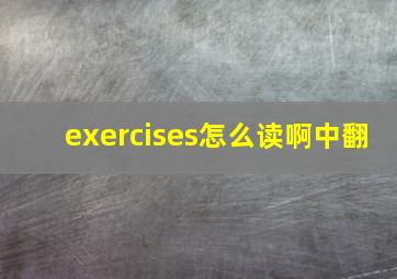 exercises怎么读啊中翻