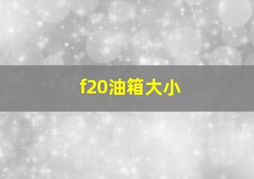 f20油箱大小