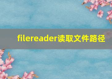 filereader读取文件路径