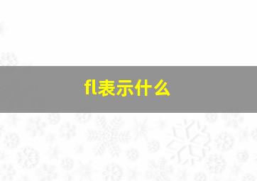 fl表示什么