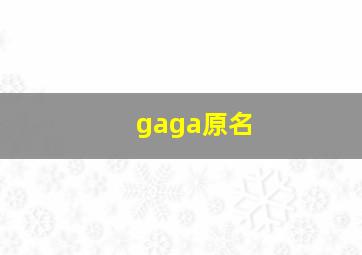 gaga原名