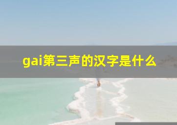 gai第三声的汉字是什么