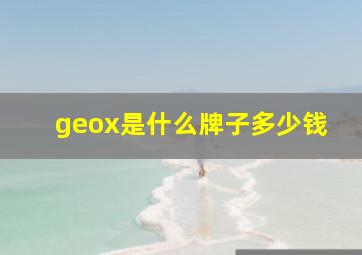 geox是什么牌子多少钱