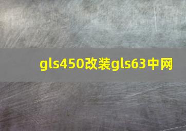 gls450改装gls63中网