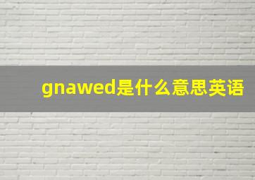 gnawed是什么意思英语