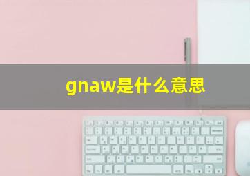 gnaw是什么意思