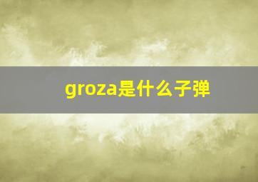 groza是什么子弹