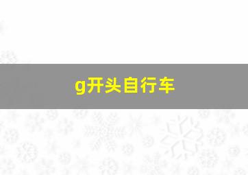 g开头自行车