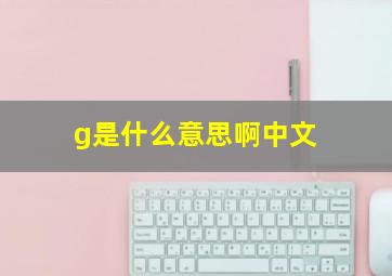 g是什么意思啊中文