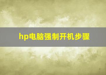 hp电脑强制开机步骤