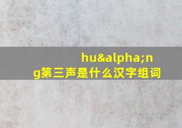 huαng第三声是什么汉字组词