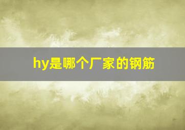 hy是哪个厂家的钢筋