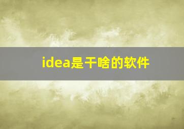 idea是干啥的软件