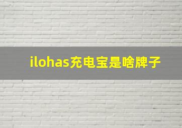 ilohas充电宝是啥牌子