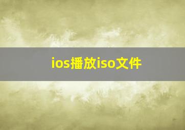 ios播放iso文件