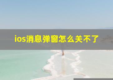 ios消息弹窗怎么关不了