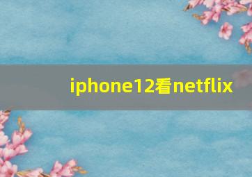 iphone12看netflix