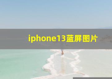 iphone13蓝屏图片