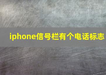 iphone信号栏有个电话标志