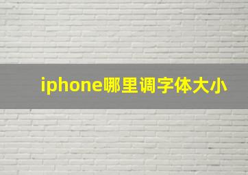 iphone哪里调字体大小