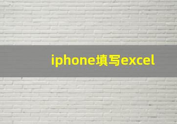 iphone填写excel