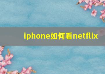 iphone如何看netflix