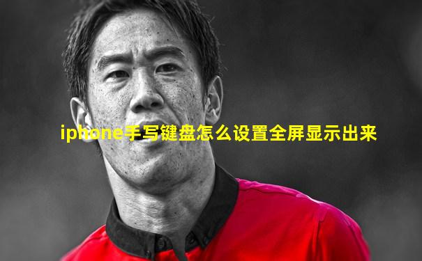 iphone手写键盘怎么设置全屏显示出来